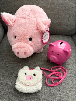 Piggy Bank Pink Lot New