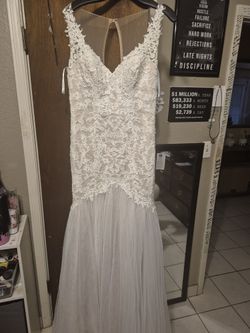 Champagne Size 8 Wedding Dress