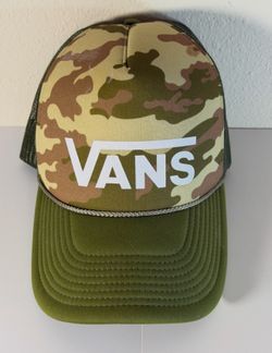 Vans Hat Cap Off The Wall Camo Green Mesh Trucker Otto Snapback Skater. Preowned