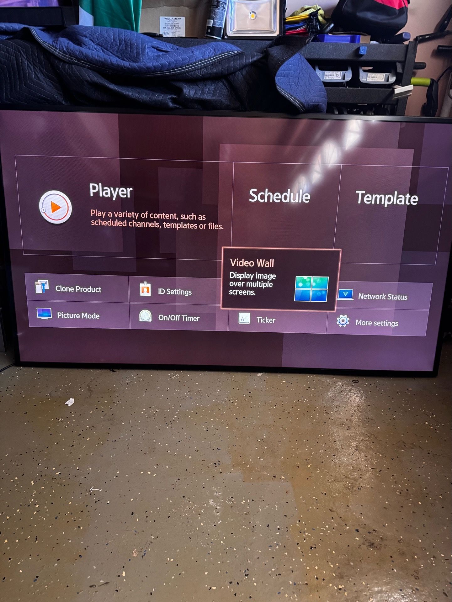 Samsung 82” display