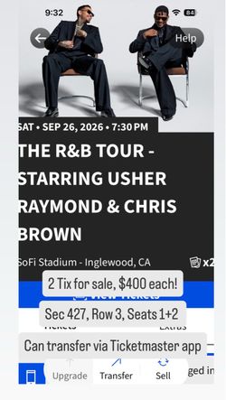 Chris Brown & Usher tix