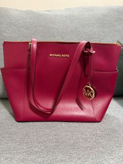 Michael Kors Pink Saffiano Leather Tote Bag