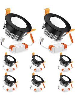 2 Inch LED Recessed Lighting 12pack Downlight, 3W(35W Equivalent), 3000K Warm