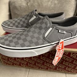 Gray checker Vans- Brand New!  *Pending * 