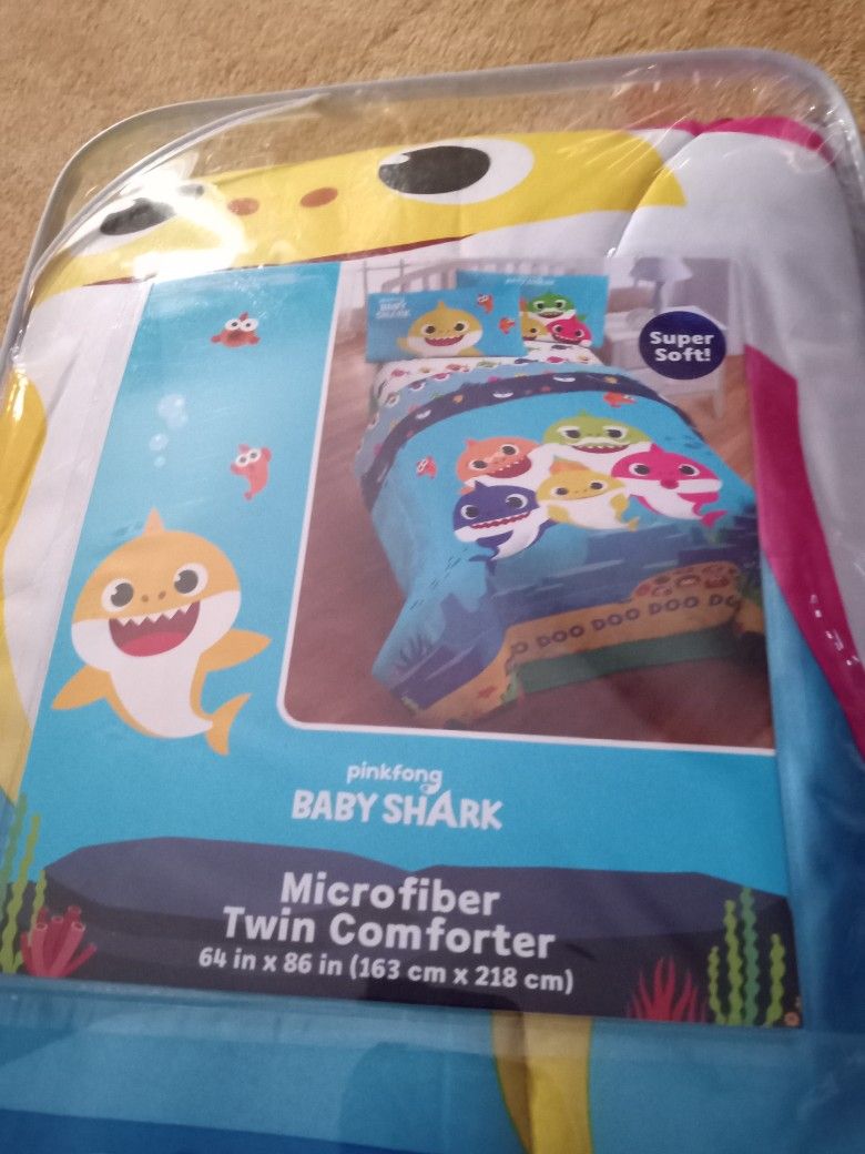 2 Brand New  Shark Twin Comforters . Read Description Plz