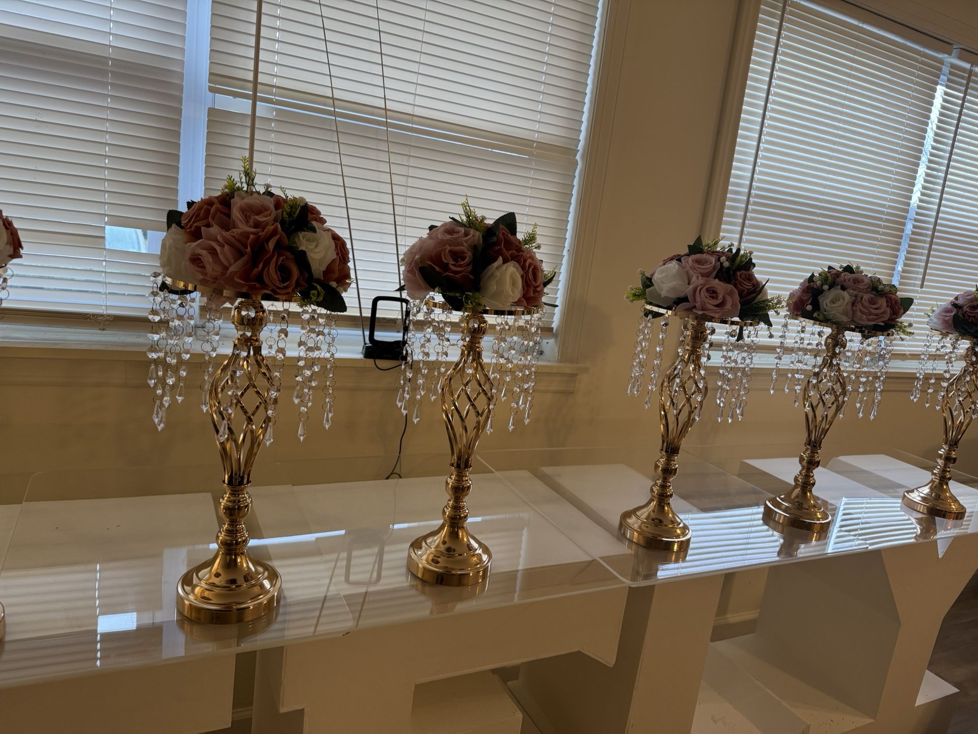 6 Pc Centerpiece, decorations, and number 15. 4ft Tall