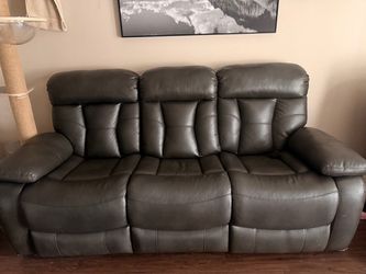black reclining sofa and recliner set