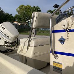 Aqua Sport 17’ With Johnson 90HP,Aluminum Trailer With New Lights,27 Gallons Gas Tank,Bimini Top, Ready To Fish, Kendall West Area 