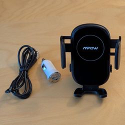 Mpow Wireless Car Phone Charger Vent Mount Compatible With Android Smartphone iPhone CA166A