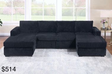 Corduroy sectional sofa