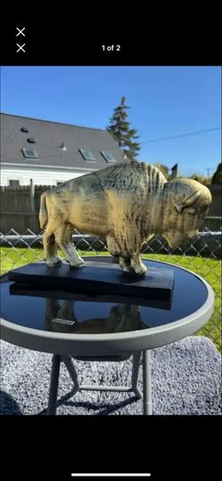 The golden buffalo statue