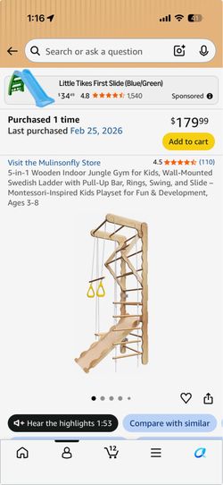 5 in 1 wooden jungle gym for kids
