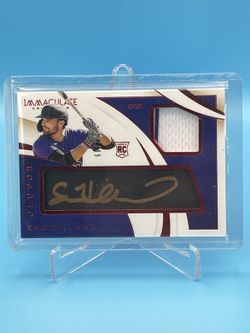 Sam Hilliard 2020 Panini Immaculate Clutch Rookie Jersey Auto /49