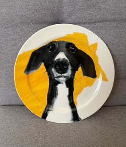 RARE Sally Muir Dog-a-Day Dessert Plate Set of 10