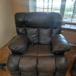 Brown Leather Recliner 