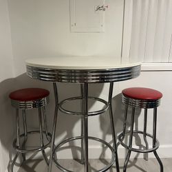 Retro 1950s Bar Table & Stools 