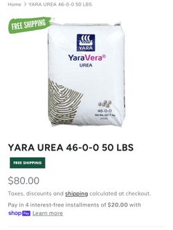 YARA UREA 46-0-0 50 LBS