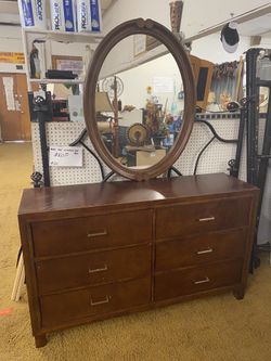 Dresser and mirror