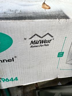 MidWest K9 Outdoor Chain Link Dog Kennel 6'L x 4'W x 4'H (NEW Unassembled with Cover)