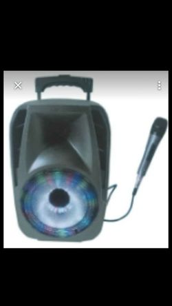 15" Bass bluetooth speaker DJ karaoke style comes with microphone and remote