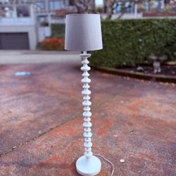 Gray and White Floor Lamp