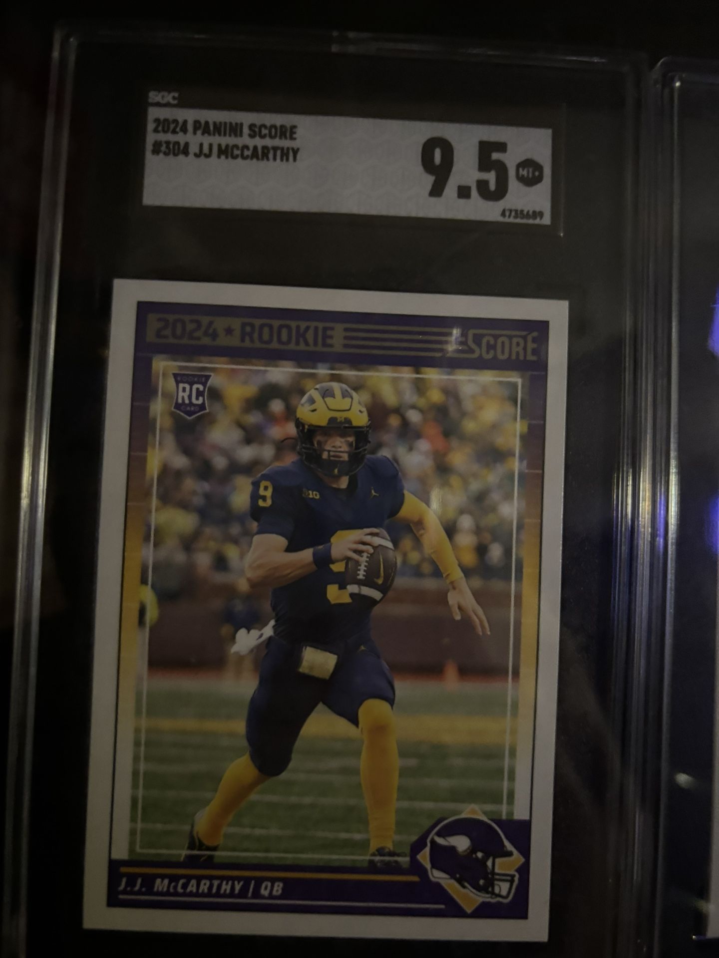 JJ McCarthy Panini Score