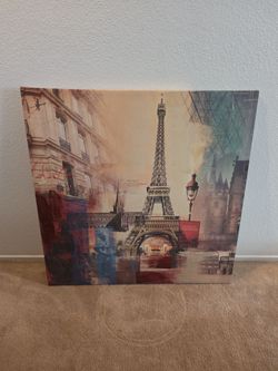 Paris Eiffel Tower Canvas Wall Art