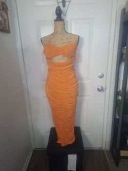 Orange fashion nova new dress