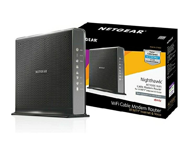 NETGEAR Nighthawk AC1900 (24x8) DOCSIS 3.0 WiFi Cable Modem Router Combo For XFINITY Internet & Voice