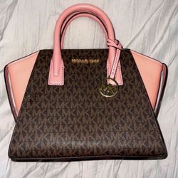 Michael Kors Pink and Brown Purse