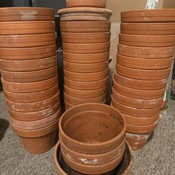 Clay flower pot