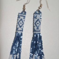 Beaded Navajo Tassel Earrings 