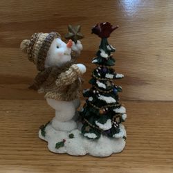 Herco Gift Professional 6”” Snowman With Tree 🌲 