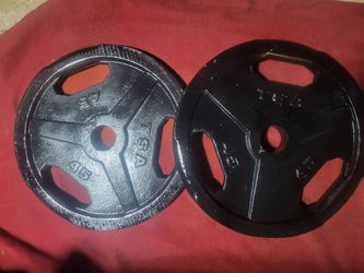 OLYMPIC 2" HOLE.  45s.  PLATES 90LBs. TOTAL 
11525 S HALSTED DUNKIN DONUTS/7111.S WESTERN WALGREENS 
90$  CASH ONLY AS IS