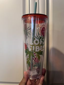 Starbucks Tumbler 24oz Hawaii Collection “Aloha Vibes” Plastic Coffee Cup Limited Edition