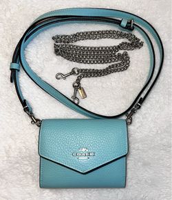 Coach (Tiffany Blue)  Mini Envelope Bag / Crossbody