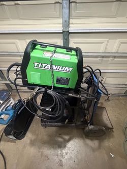 Titanium MIG Welder 120/240V with Cart and cut-off Saw