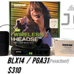 Shure BLX14 PGA31 Headset Diadema