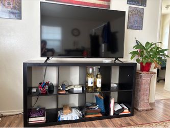 Black 8 cube organizer / TV stand