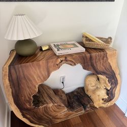 Solid Acacia Wood Console Table