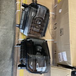 2019 GMC 2500HD Black Headlights 