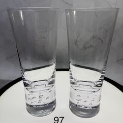Set of (2) Gorgeous Verve Highball Glasses  by CRATE & BARREL. Excellent Condition.