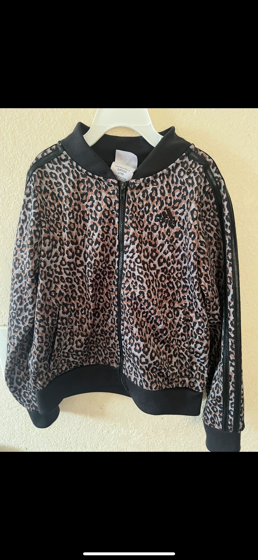 Girls Adidas Cheetah Print Sweater