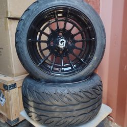 Golf cart tires and wheels
