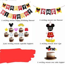 Mickey Mouse First Birthday Decoration