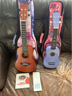 AKLOT Acoustic-Electric Mahogany Ukulele + Premium Padded Case – Excellent Condition
