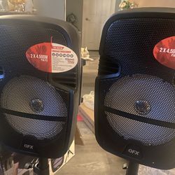 QFX Bluetooth Wireless Speaker set With Stands