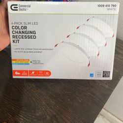 4 Pack Slim LED Color Changing Recessed Kit