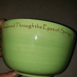 Hand Painted Bunny Bowl Ex Cond

