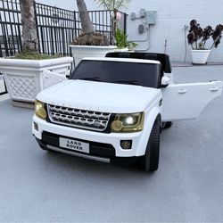 Kids Electric Toy Car Land Rover White